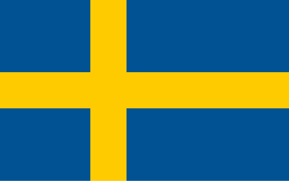 The flag of Sweden